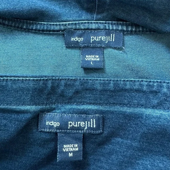 J.Jill Purejill Indigo Blue 2-Piece Pull-on Midi Skirt and Tunic - Picture 13 of 15